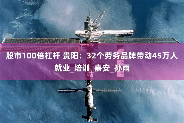 股市100倍杠杆 贵阳：32个劳务品牌带动45万人就业_培训_嘉安_孙雨