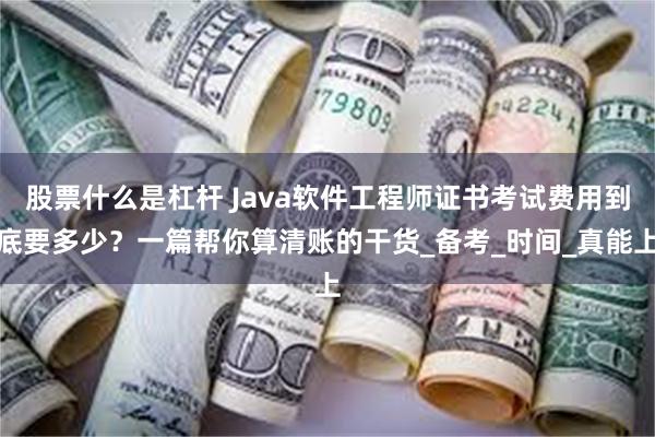 股票什么是杠杆 Java软件工程师证书考试费用到底要多少？一篇帮你算清账的干货_备考_时间_真能上