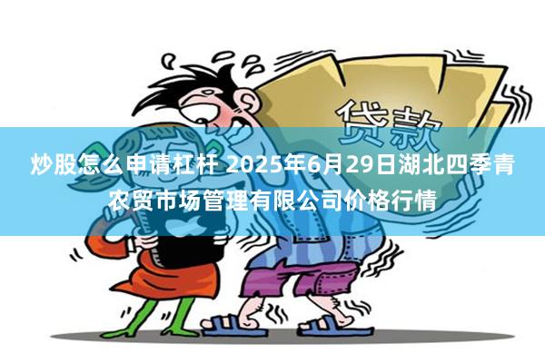 炒股怎么申请杠杆 2025年6月29日湖北四季青农贸市场管理有限公司价格行情