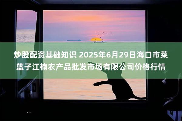 炒股配资基础知识 2025年6月29日海口市菜篮子江楠农产品批发市场有限公司价格行情